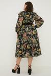Oasis Plus Size Dark Floral Lace Dobby V Midi Dress thumbnail 3