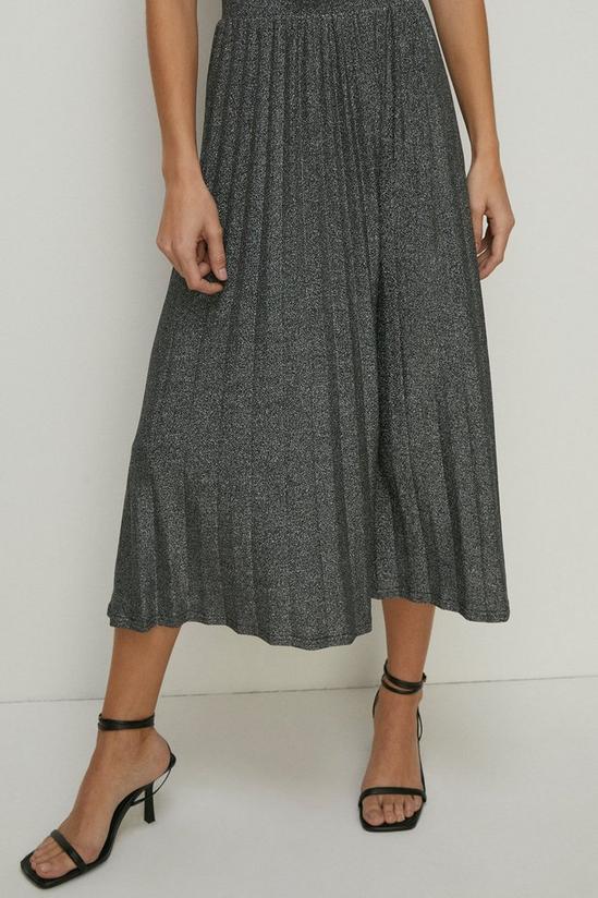 Oasis Shimmer Pleated Midi Skirt 2
