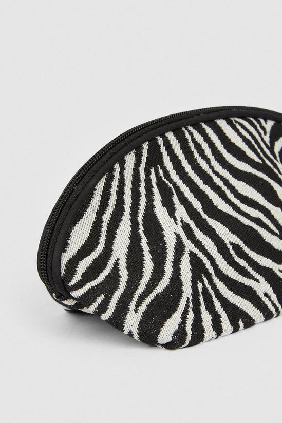 Oasis Zebra Print Makeup Bag 4