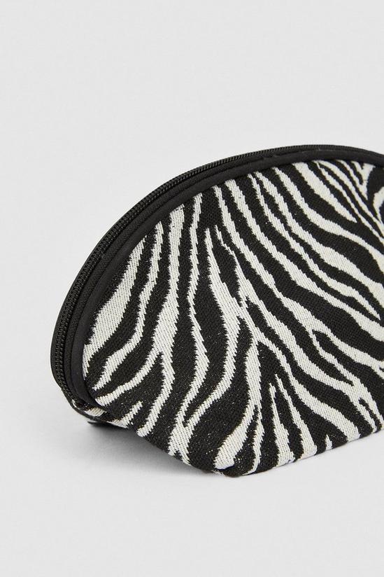 Oasis Zebra Print Makeup Bag 3