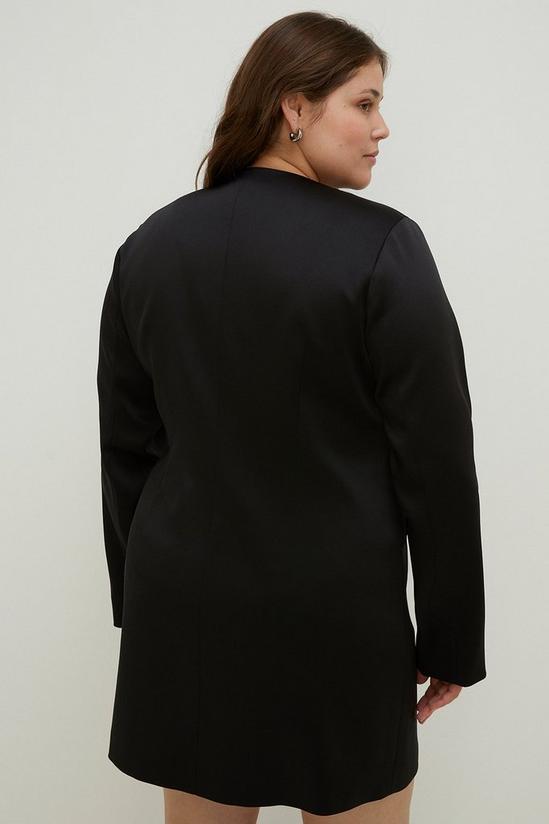 Oasis Curve Stretch Satin Tailored Blazer Dress 3