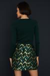 Oasis Patterned Jacquard Aline Mini Skirt thumbnail 3