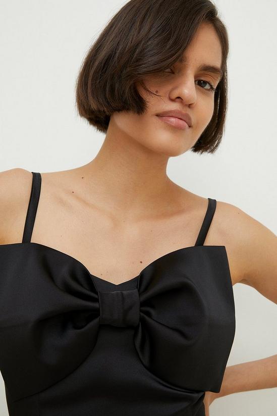 Oasis Stretch Satin Bow Detail Top 1