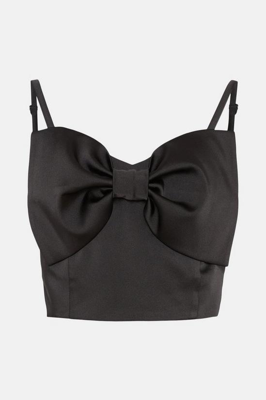 Oasis Stretch Satin Bow Detail Top 4