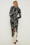 Oasis Rachel Stevens Petite Print Ruched Midi Dress thumbnail 3