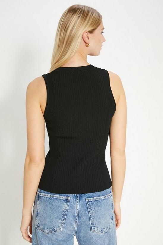 Oasis Mixed Rib Knitted Vest 3