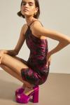 Oasis Halter Neck Floral Jacquard Mini Slip Dress thumbnail 2