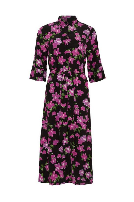 Oasis Floral Print Belted Midi Shirt Dress 4