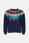 Oasis Block Sequin Fairisle Christmas Sweatshirt thumbnail 4