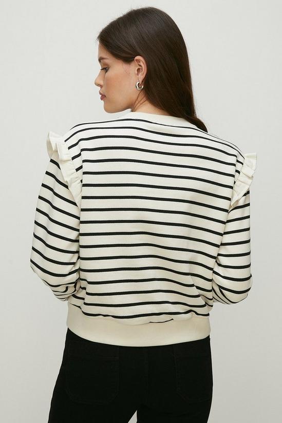 Oasis Petite Frill Insert Stripe Sweatshirt 3