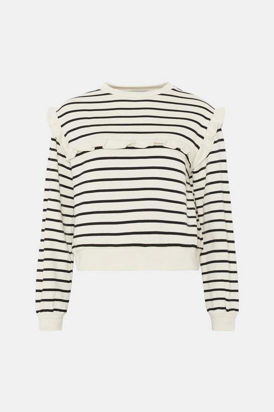 Oasis Petite Frill Insert Stripe Sweatshirt 4