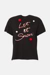 Oasis Let It Snow Pom Pom Christmas T-shirt thumbnail 4