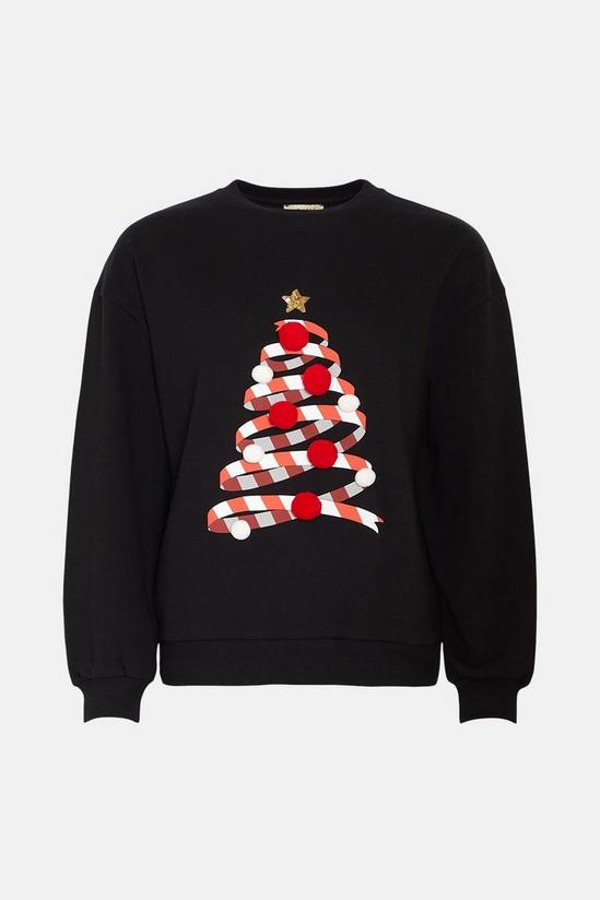 Oasis Christmas Tree Pom Pom Sweatshirt 4