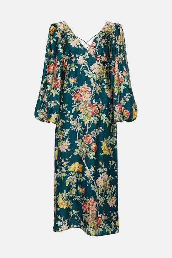 Oasis Pretty Floral Satin Back Detail Midi Dress 4