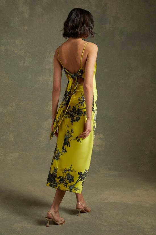 Oasis Shadow Floral Empire Seam Strappy Satin Slip Dress 3