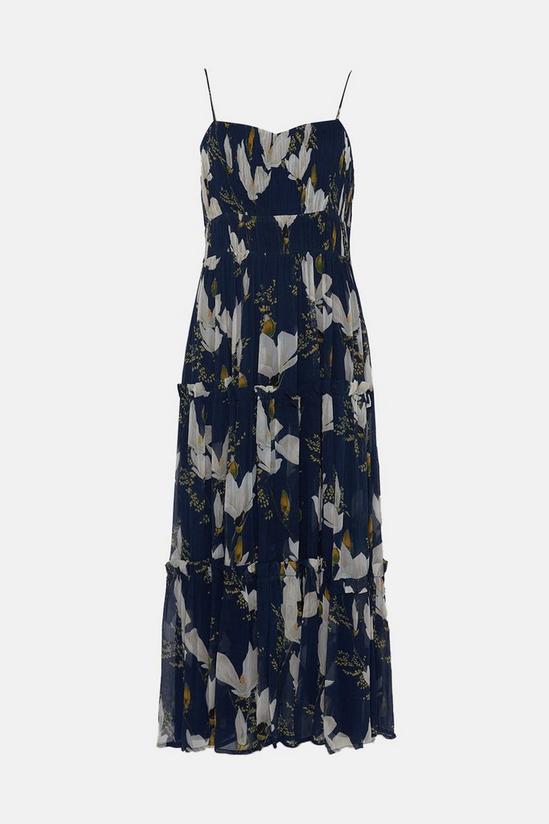Oasis Floral Gathered Tiered Strappy Midi Dress 4