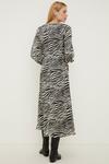Oasis Rachel Stevens Zebra Printed Ruched Front Midi Dress thumbnail 4