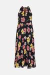Oasis Floral Chiffon Halter Neck Pleated Maxi Dress thumbnail 4