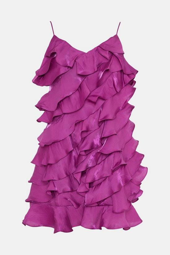 Oasis Tiered Shimmer Ruffle Strappy Mini Dress 4