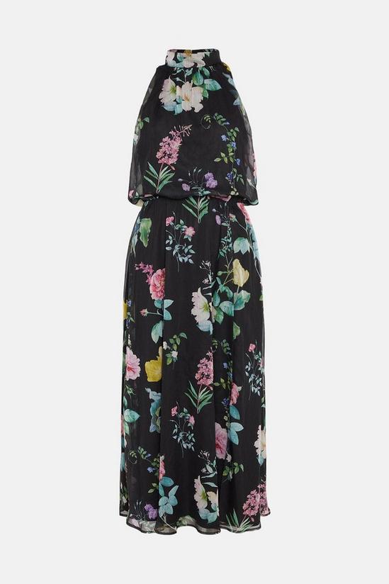 Oasis Petite Floral Printed Halter Midi Dress 4
