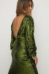 Oasis Rachel Stevens Sequin V Back Long Sleeve Midi Dress thumbnail 1