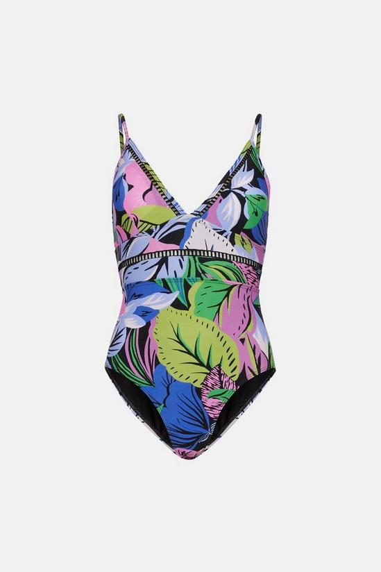 Oasis Colour Pop Floral Ladder Trim Swimsuit 4
