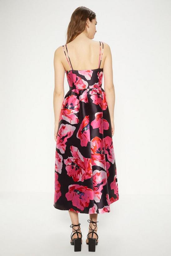 Oasis Floral Satin Twill Strappy Midi Dress 3