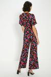 Oasis Floral Printed Crepe Belted Jumpsuit thumbnail 3