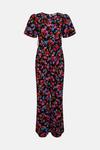 Oasis Floral Printed Crepe Belted Jumpsuit thumbnail 4