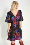 Oasis Floral Printed Ruched Detail Crepe Mini Dress thumbnail 3