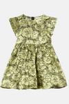 Oasis Kids Floral Jacquard Ruffle Detail Mini Dress thumbnail 2