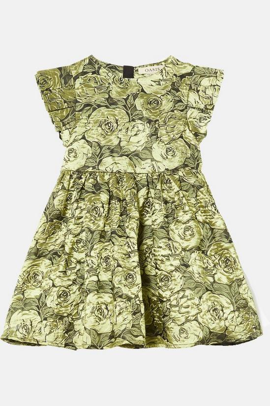 Oasis Kids Floral Jacquard Ruffle Detail Mini Dress 2