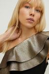 Oasis Premium Jacquard Ruffle Tailored Aline Dress thumbnail 2