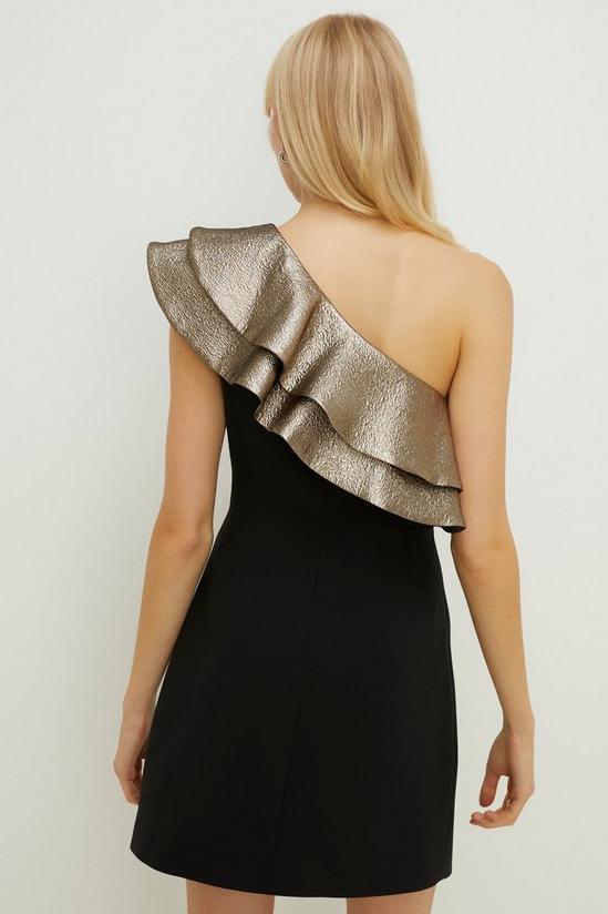 Oasis Premium Jacquard Ruffle Tailored Aline Dress 3