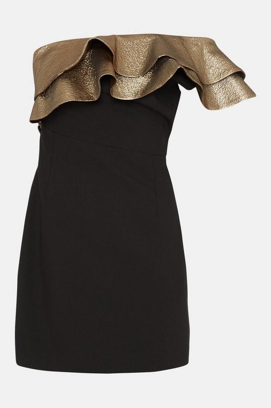 Oasis Premium Jacquard Ruffle Tailored Aline Dress 4