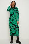Oasis Floral Jacquard Knitted Midi Dress thumbnail 2