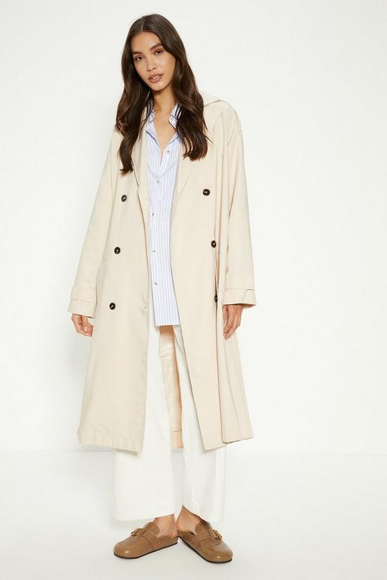 Oasis Pleat Detail Belted Trench Coat 1