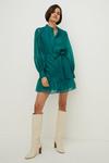 Oasis Long Sleeve Organza Mini Shirt Dress thumbnail 1