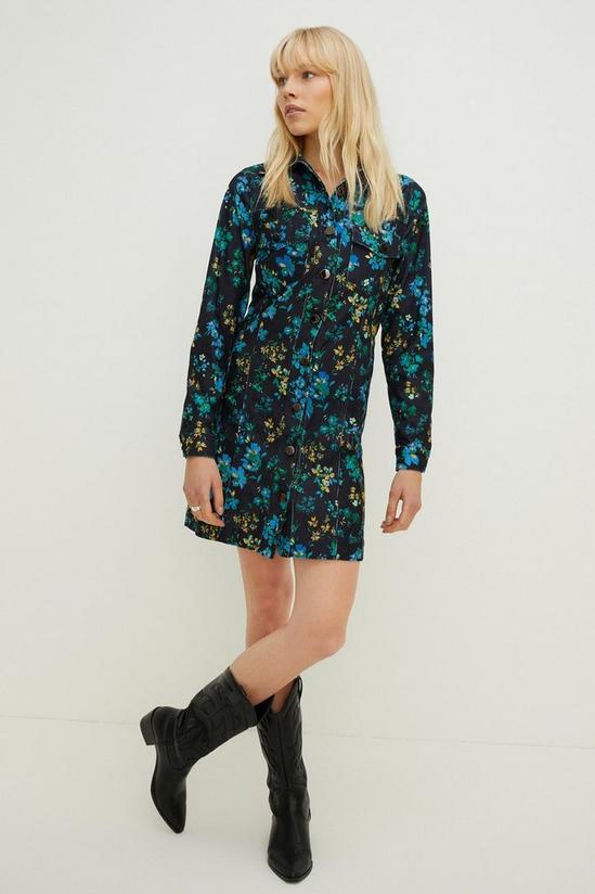 Oasis Floral Cord Printed Shift Dress 2