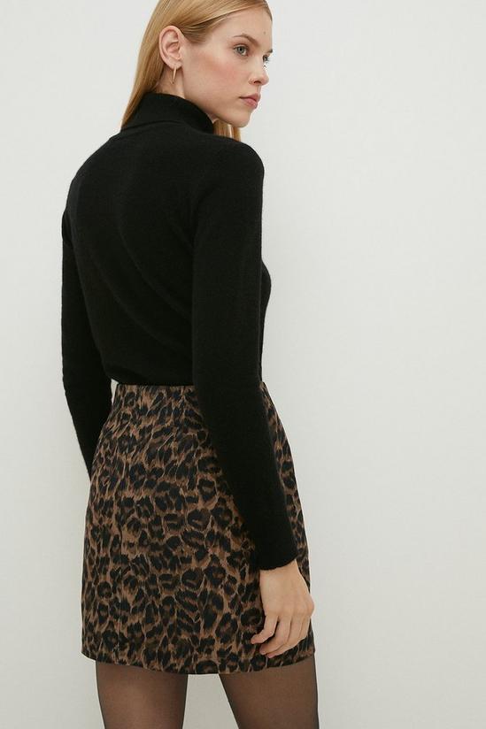 Oasis Animal Printed Cord Mini Skirt 3