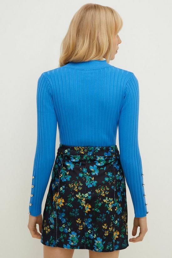 Oasis Floral Printed Cord Scallop Mini Skirt 3