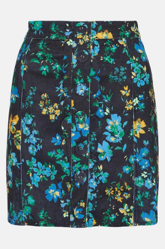 Oasis Floral Printed Cord Scallop Mini Skirt 4