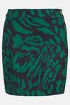 Oasis Green Animal Printed Cord Wrap Mini Skirt thumbnail 4
