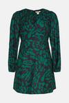 Oasis Green Animal Cord Printed V Neck Dress thumbnail 4