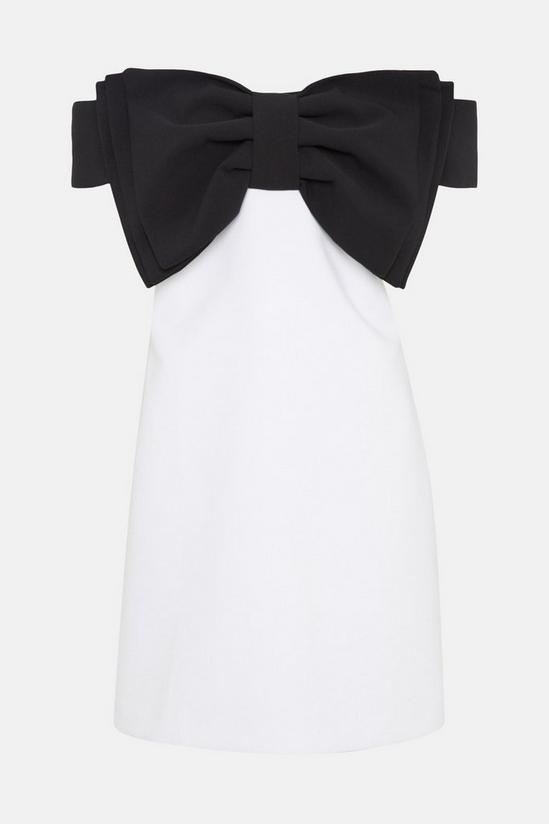 Oasis Bow Detail Bardot Mini Dress 4