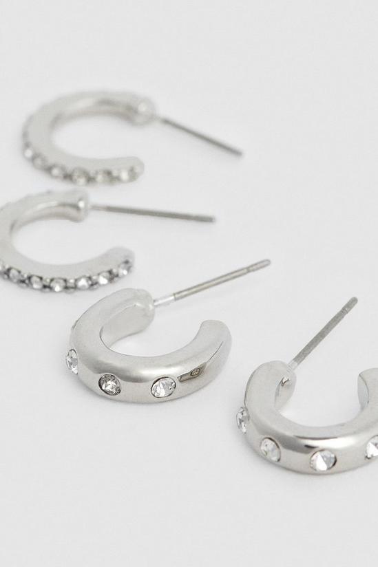 Oasis Diamante Detail Two Pack Earrings 2