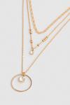 Oasis Three Row Necklace With Diamante Detail thumbnail 2