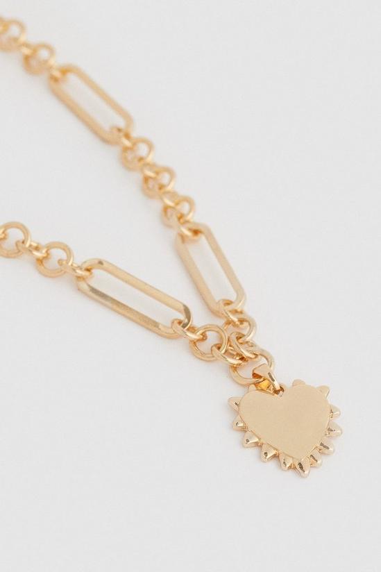 Oasis Chunky Heart Pendent Necklace 2