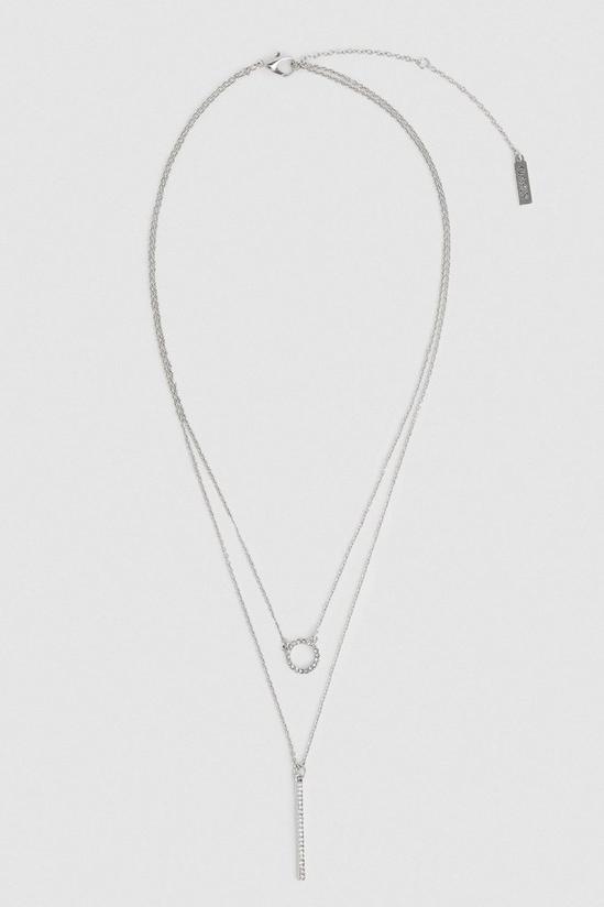 Oasis Double Chain Drop Necklace 1