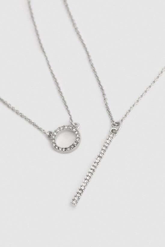 Oasis Double Chain Drop Necklace 2